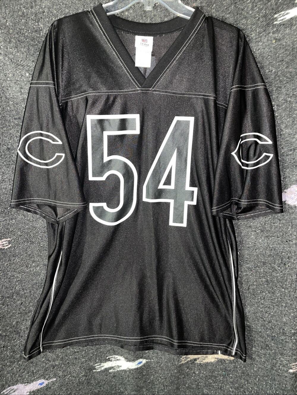 Brian Urlacher Chicago Bears Reebok Blackout Edition Jersey Size XL